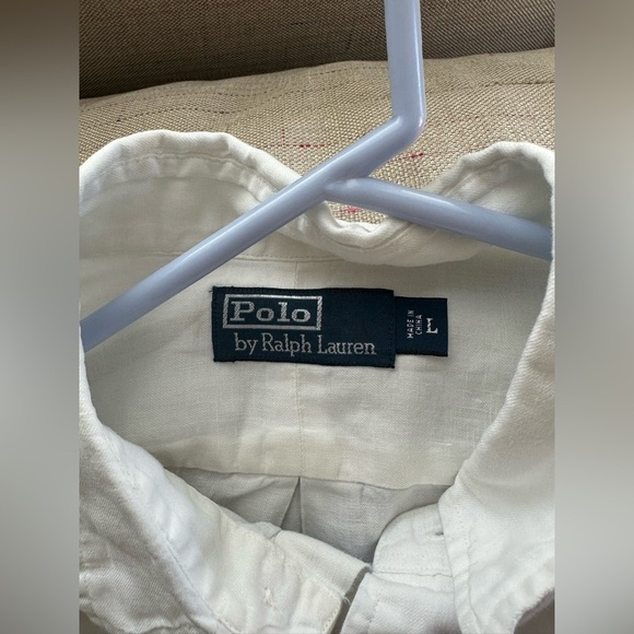 Ralph Lauren women Cream Casual Button Down Shirt size Large - Picture 5 of 7